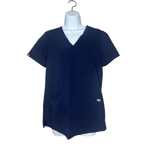 FIGS Casma Scrub Top Womens Small Navy Blue Technical Collection FW1100 - Picture 1 of 11